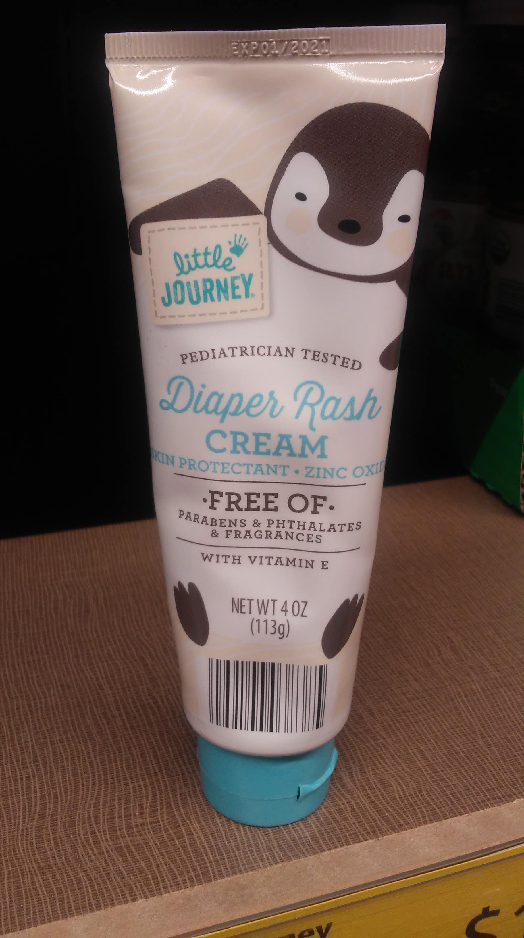 おむつかぶれ用クリームは英語でdiaper rash cream｜Little Journeyのdiaper rash cream（ペンギンのイラストのチューブ）