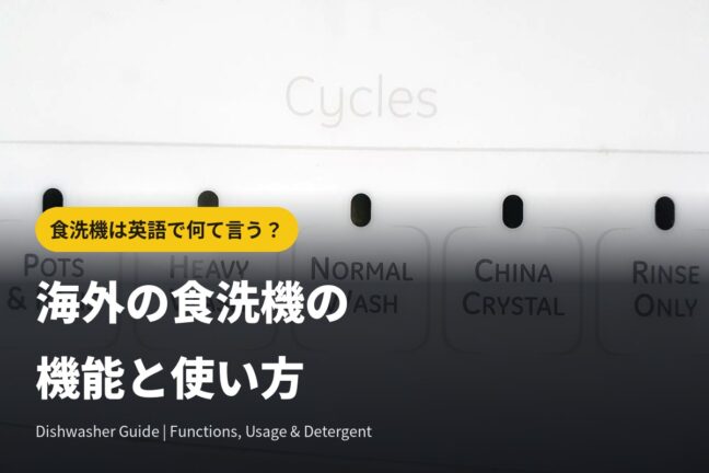 海外の食洗機(dishwasher)の機能、使い方、洗剤について