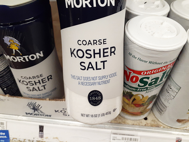 kosher salt =コーシャーソルト