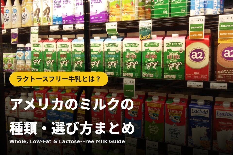 ラクトースフリー牛乳とは？アメリカのミルクの種類・選び方まとめ