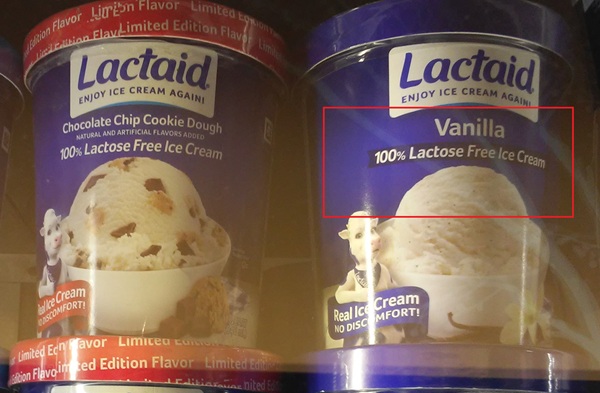 Lactaid の「100% Lactose Free Ice Cream」