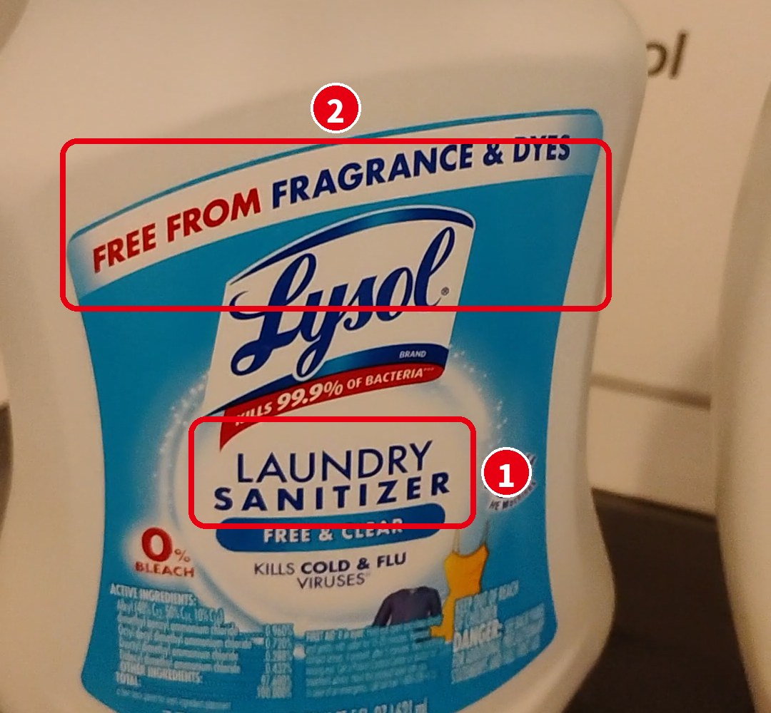 Lysol Laundry Sanitizer free & clear のボトル