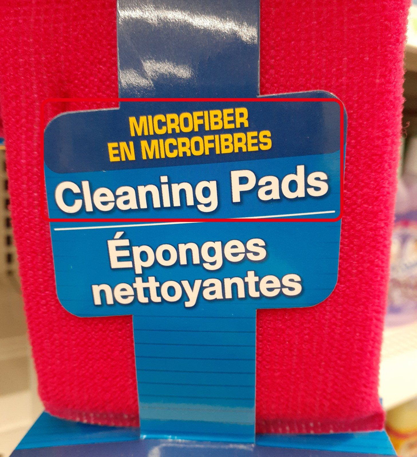 マイクロファイバーの Cleaning Pads のパッケージ